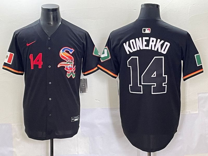 Men 2025 Chicago White Sox #14 Konerko Black Game Nike MLB Jersey style 43->chicago white sox->MLB Jersey